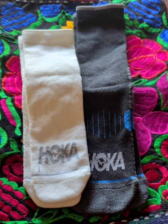 Hoka Accessories - Hoka White Athletic Socks with Gray Logo